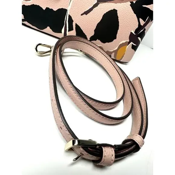 NWT Kate Spade *Eva Paper Rose* Small Top Zip Pink Floral Satchel Purse Bag - Picture 9 of 9